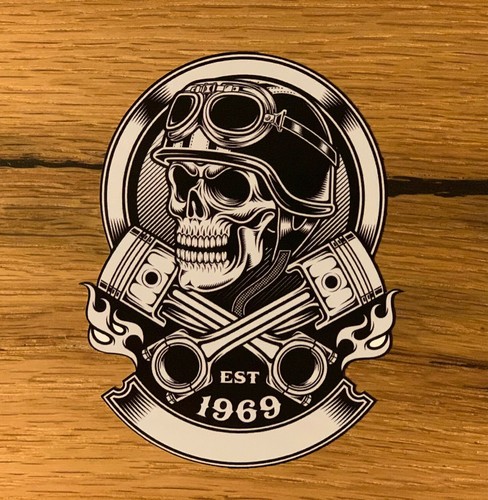 Skull biker aufkleber sticker - skull,