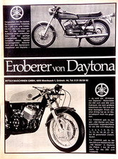 Yamaha R 5 / DS 7 mit TZ, originale Werbung 1972