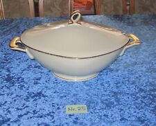 Porzellan Suppenterrine mit Goldrand / Elfenbein Bavaria 29 / Nr.25