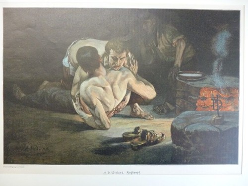 Orig kolorierter holzstich - holzstich,