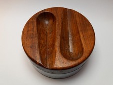 Erhard & Söhne Aschenbecher Pfeifenascher Tabakpfeife Holz Glas Chrom 70er