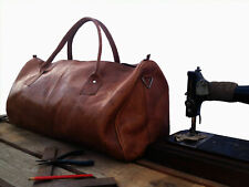 20" Herren Leder große Vintage Reisetasche Reise Fitness Wochenende Übernacht...