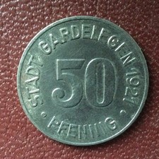 NOTGELD GARDELEGEN 50 PFENNIG 1921 # SACHSEN ANHALT # F. 150.3 # KRIEGSGELD