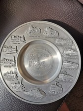 Wandteller aus Zinn 150 Jahre Deutsche Eisenbahn