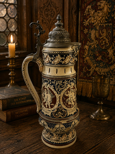 Großer vintage bierkrug - großer,