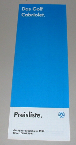 Prospekt preisliste golf i - preisliste,