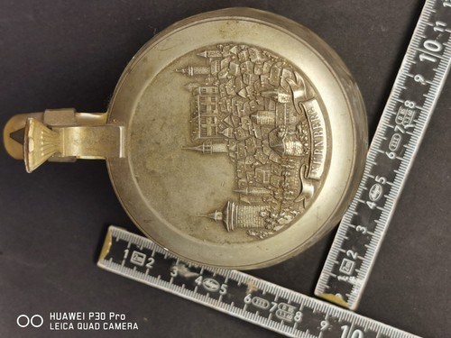 Alter glaskrug zinndeckel - glaskrug, m.