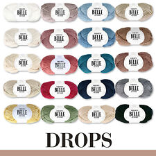 Drops 5 x 50 g Belle Häkeln Wolle Stricken Baumwolle Viskose Leinen 20 Farben