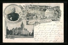 AK Hummelshain, Gasthaus zum Hirsch, Schloss Hummelshain, Herzog Ernst von Sach 