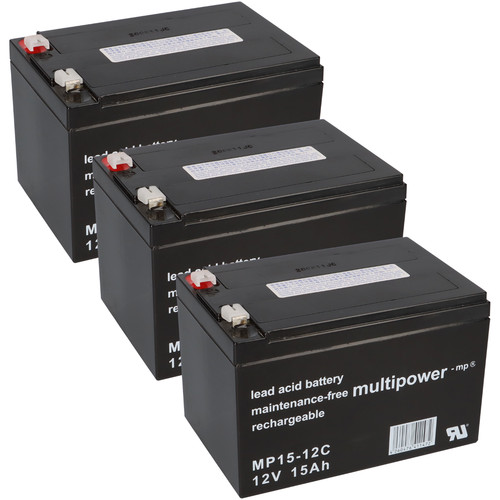 12v 15ah akku batterie - 3x,