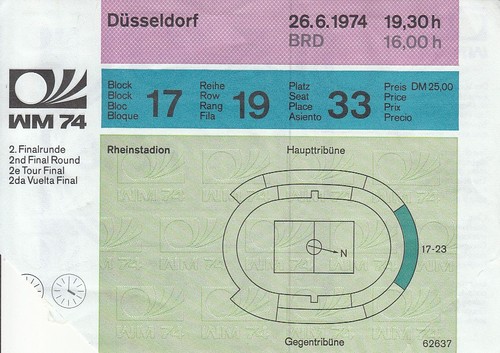 Ticket wm 1974 - wm,