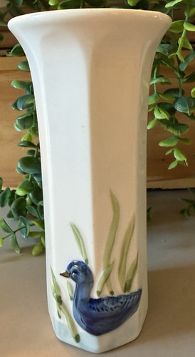 Vintage porzellan vase - vase, enten