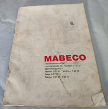 Aus einer KFZ Werkstattauflösung: Mabeco Heft