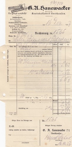 Nordhausen rechnung 1937 - rechnung, 1937,
