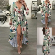 Sexy Damen V-Neck Blumen
