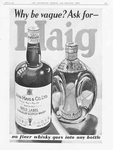 Haig whisky vintage werbung - haig,