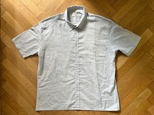 Yves Saint Laurent Pour Homme Shirt Gr. XXL (XL) Weiß Blau YSL Hemd Dandy Mod