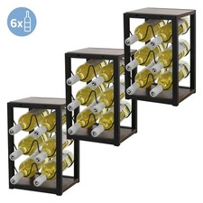 3x Weinregal 18 Flaschen Flaschenregal Weinständer Flaschenständer Weinschrank