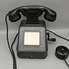 Streckenfernsprecher OB33 in Hammerschlag grau der DB, guter Zustand