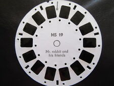 BILDSCHEIBE für Stereobox-MS19-Mr.Rabbit&Friends-3D Bildbetrachter-DDR Spielzeug