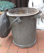 Verzinkte Mülltonne 35 Liter / Vintage