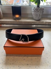 Hermes Ledergürtel Schwarz