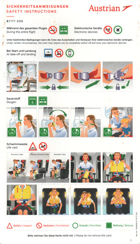 Safety card austrian - #,