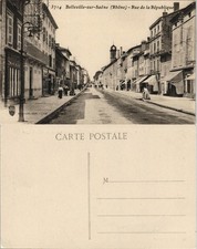 CPA Belleville sur Saone Rue de la Republique 1919