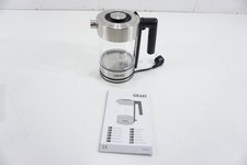 GRAEF Wasserkocher aus Glas + Edelstahl WK300 Glaswasserkocher 1 Liter 2000 Watt
