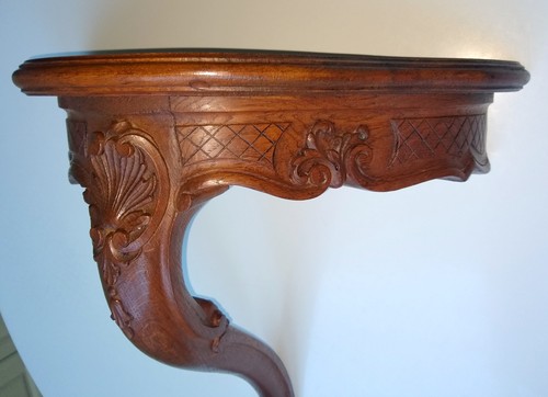 Wandkonsole eiche massiv - eiche,