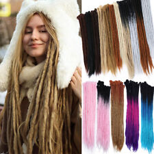 50cm/60cm wie Echthaar Dreadlocks 100% Handmade Hair Dreads Haarverlängerungen