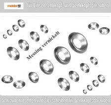 Rosetten, Schraubenrosetten, Zierscheiben für Linsensenkkopf u.Senkkopfschrauben