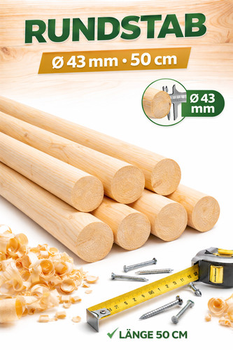 Stück bastel holzrundstab - 5,