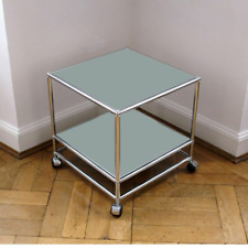 * Orig. USM Haller Beistelltisch 50x50 * TV Sideboard * Mittelgrau * + Sockel *