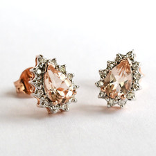 Natural Morganite Earrings 24
