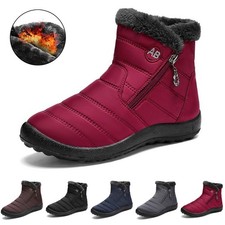 Damen Winterstiefel Wasserdicht Warm gefütterte Schneestiefel Kurzschaft Boots