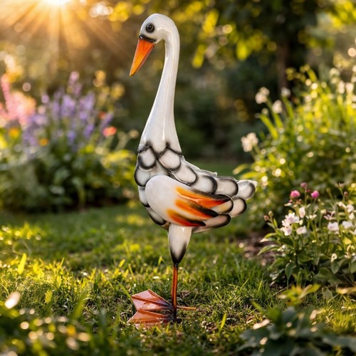 Gans gartenfigur metall - gans,