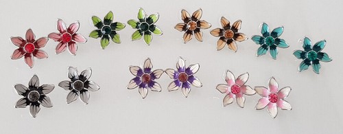 Paar blumen ohrringe stecker - 1,