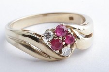 Rubin Brillant Diamant Ring