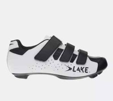 Lake CX161 Herren UK 8 EU 42 Weiß & Schwarz Rennrad Fahrradschuhe