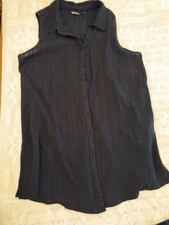 Ulla Popken, Weste  oder ärmellose Bluse, Gr. 46, in schwarz, neu, Baumwolle