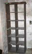 Bauhaus Regal Fach Holz LOFT INDUSTRIE DESIGN Historische Ladeneinrichtung Bord