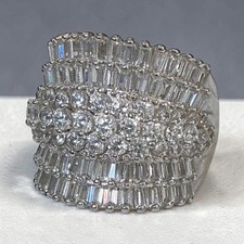 CZ Baguette breiter Bandring