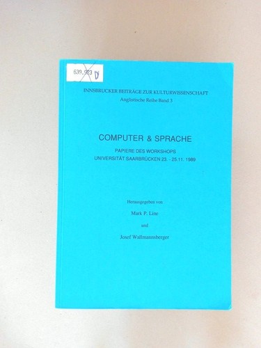 Computer und sprache - und, sprache.