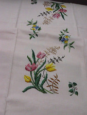 Kreuzstich Stickbild Blumen