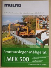 MULAG Frontausleger Mähgerät MFK 500 Fendt Claas John Deere Traktor Prospekt