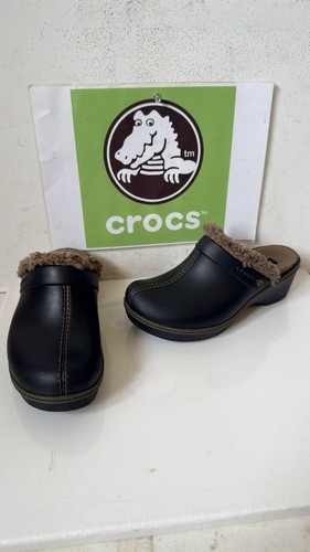 Crocs clogs schwarz mit fell - clogs,