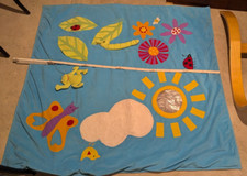 Krabbeldecke Patchwork Decke Spieldecke Baby Babydecke Kinderdecke 110x110cm