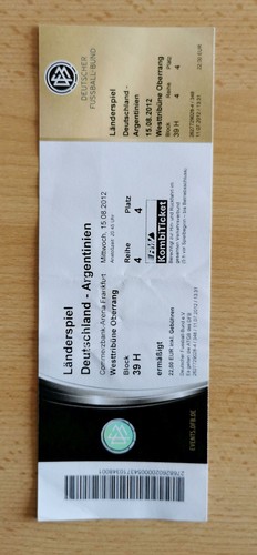 Eintrittskarte deutschland - -,