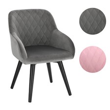 Kinderstuhl mit Rückenlehne Kinderhocker Samtstoff Metallbeine Sitzhöhe 30 cm